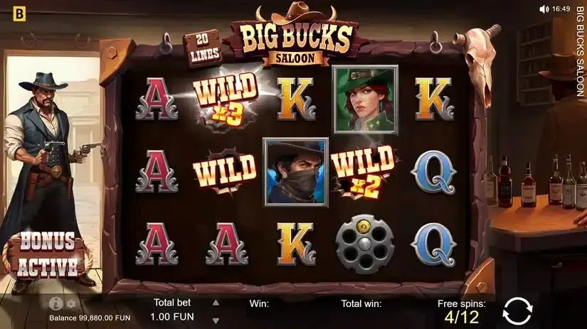 Big Bucks Saloon slot screenshot 4