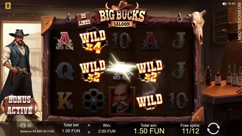 Big Bucks Saloon slot screenshot 5