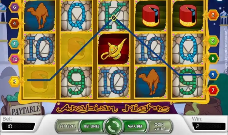 Arabian Nights slot screenshot 