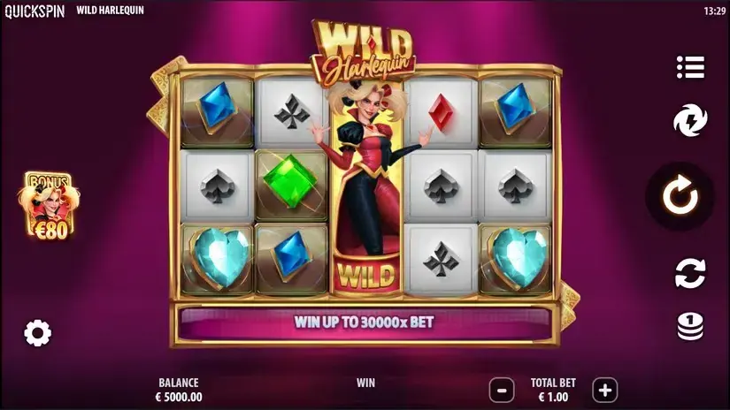Wild Harlequin slot screenshot 