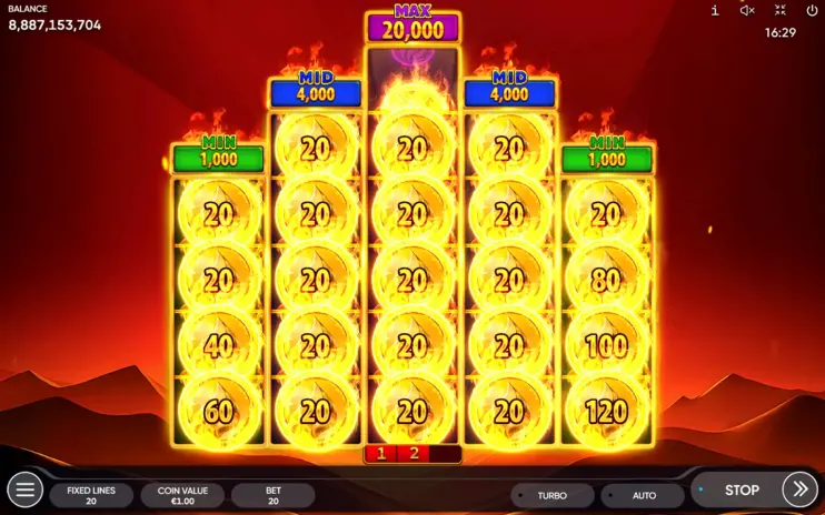 Burning Coins 20 slot screenshot 8
