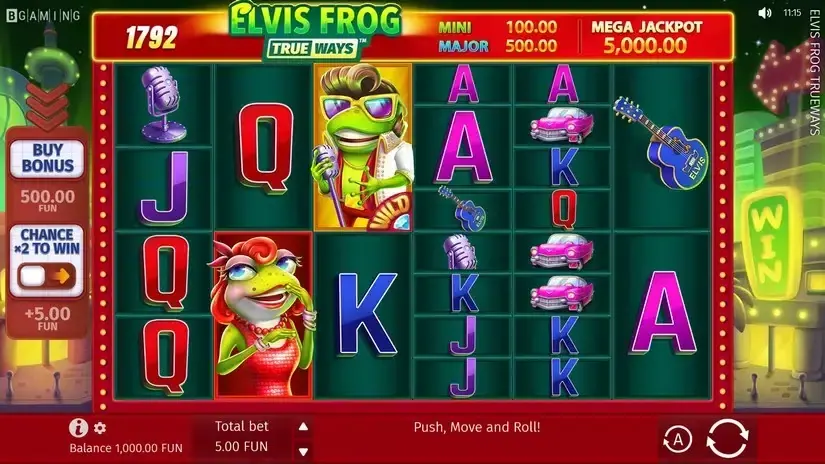 Elvis Frog TRUEWAYS slot screenshot 