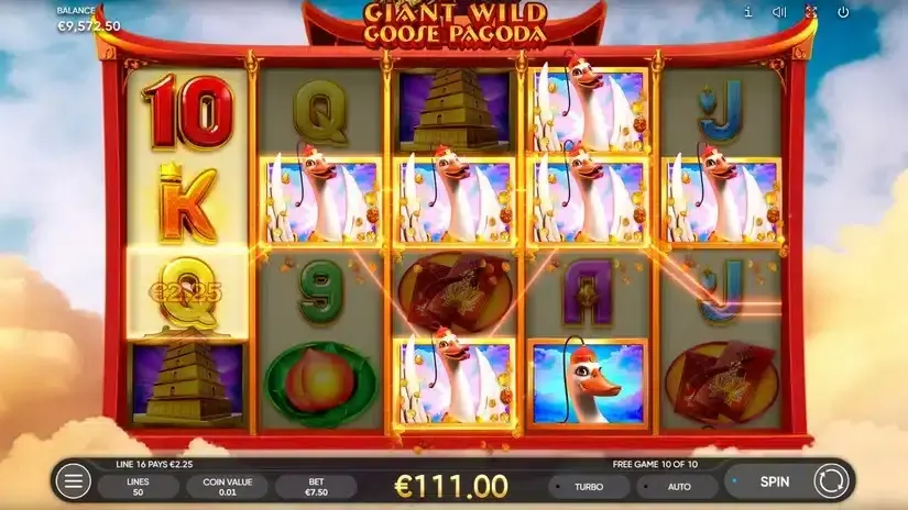 Giant Wild Goose Pagoda slot screenshot 5