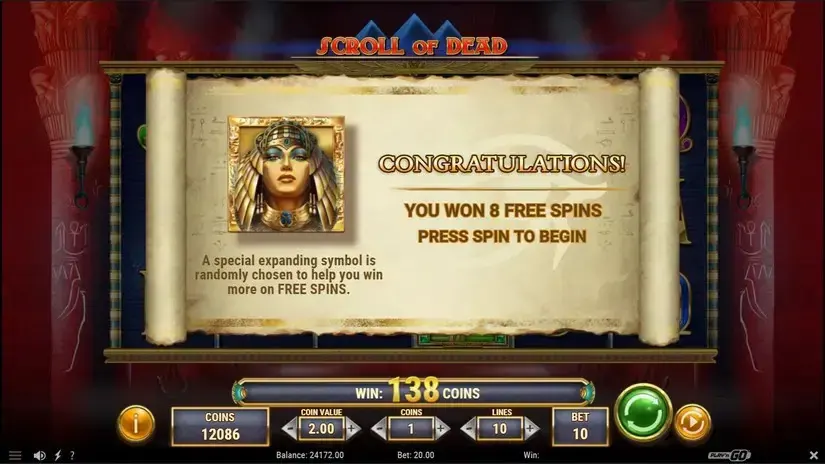 Scroll of Dead slot screenshot 4