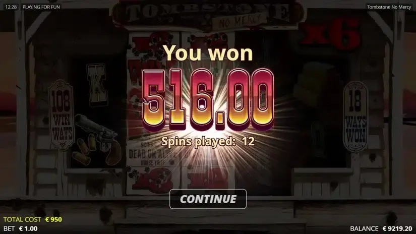 Tombstone: No Mercy slot screenshot 6