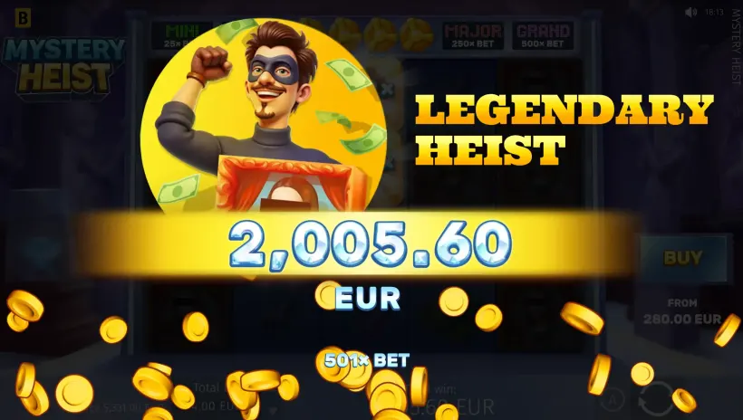 Mystery Heist slot screenshot 7