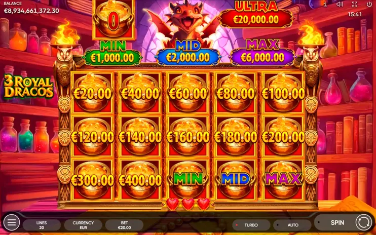3 Royal Dracos slot screenshot 7