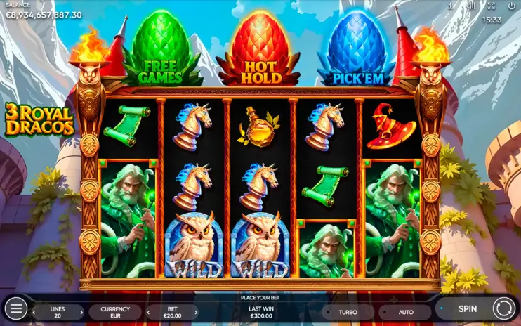 3 Royal Dracos slot screenshot 9