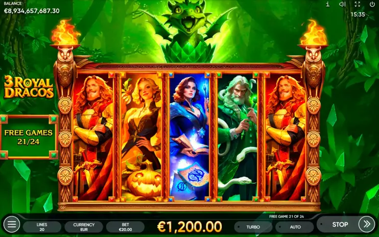 3 Royal Dracos slot screenshot 10