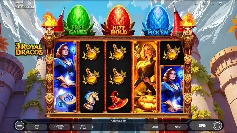 3 Royal Dracos slot screenshot 