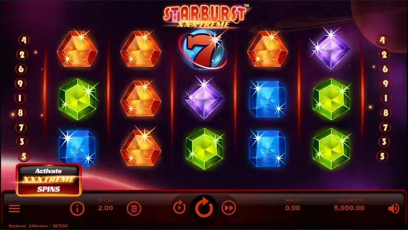 Starburst XXXtreme slot screenshot 