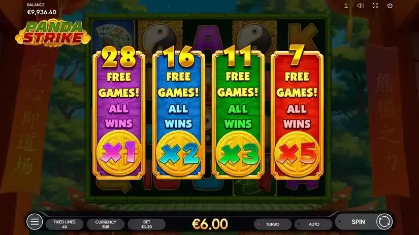 Panda Strike slot screenshot 3