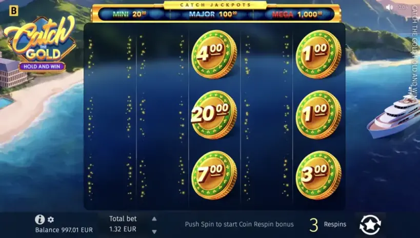 Catch the Gold Hold and Win slot screenshot 10