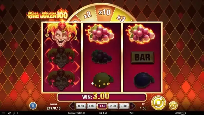 Fire Joker 100 slot screenshot 3
