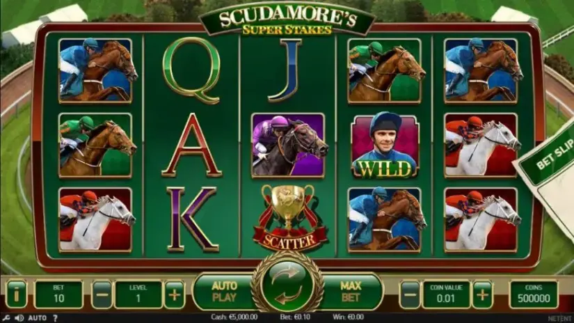 Scudamore’s Super Stakes slot screenshot 