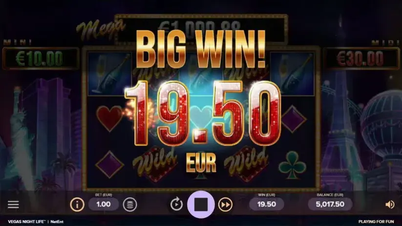 Vegas Night Life slot screenshot 2