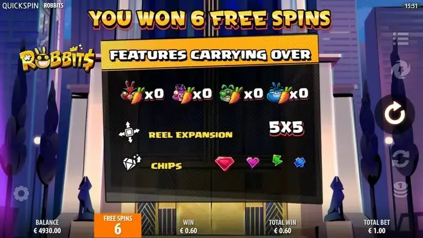 Robbits slot screenshot 4