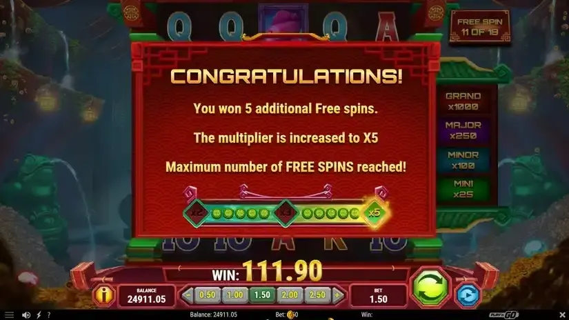 Temple of Prosperity slot screenshot 6