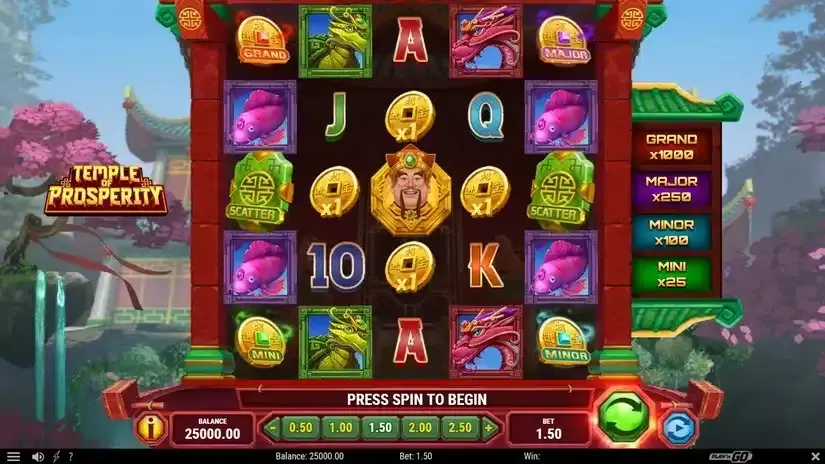 Temple of Prosperity slot screenshot 