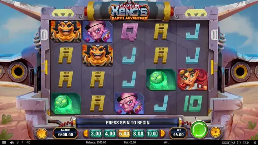Captain Xenos Earth Adventure slot screenshot 