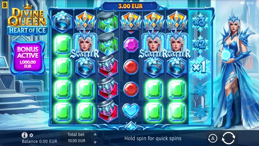 Divine Queen: Heart of Ice slot screenshot 8