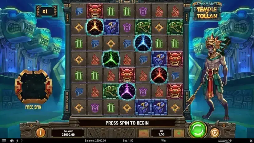 Temple of Tollan slot screenshot 