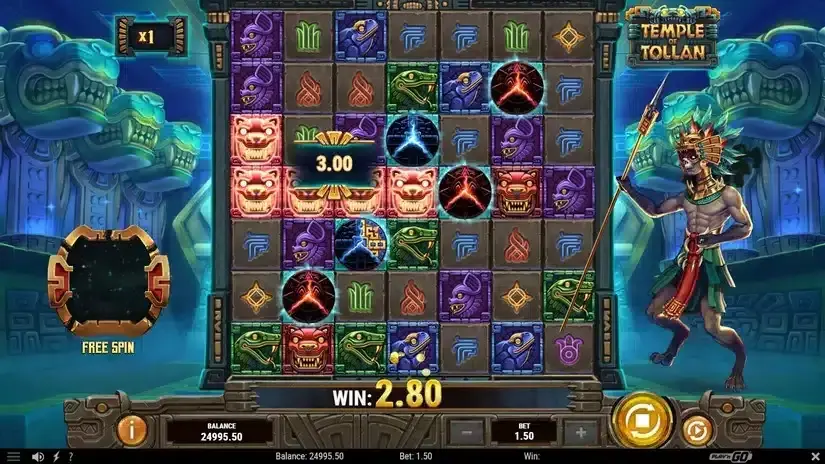 Temple of Tollan slot screenshot 2