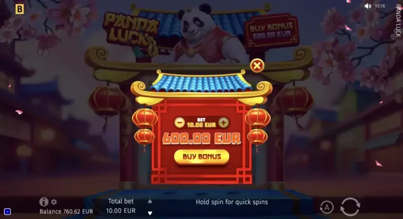 Panda Luck slot screenshot 9