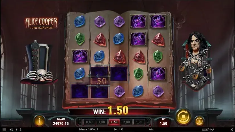 Alice Cooper and the Tome of Madness slot screenshot 4