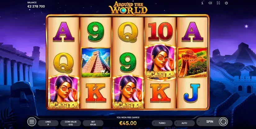 Around the World slot screenshot 