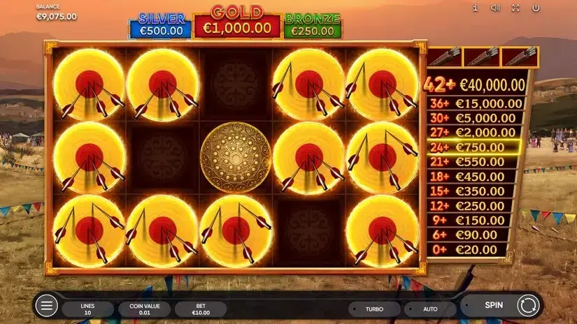 Mongol Treasures 2 Archery Competition slot screenshot 5