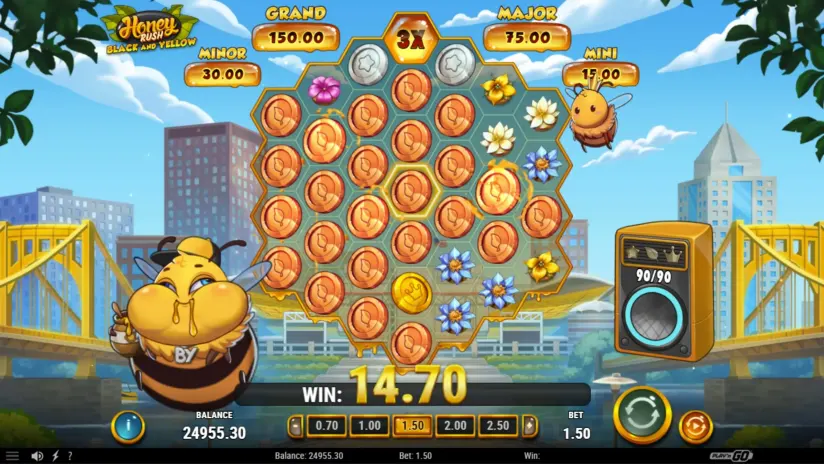 Honey Rush Black and Yellow slot screenshot 1