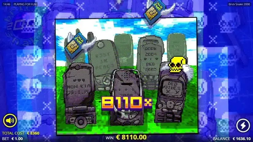 Brick Snake 2000 slot screenshot 2