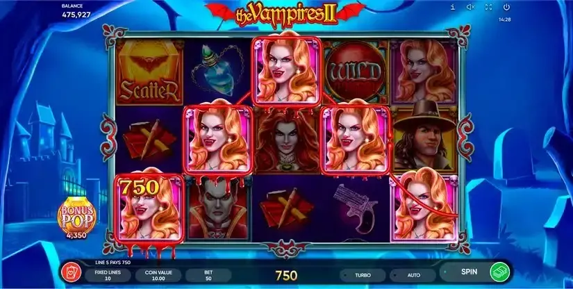 The Vampires 2 slot screenshot 2