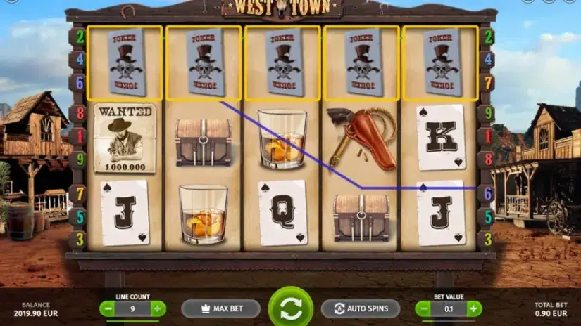 West Town slot screenshot 2