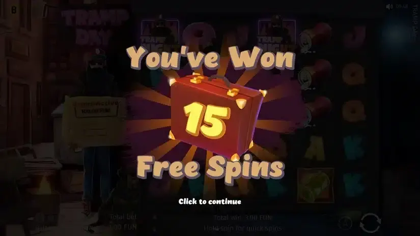 Tramp Day slot screenshot 2