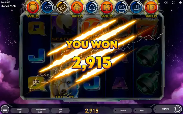 Cyber Wolf slot screenshot 8