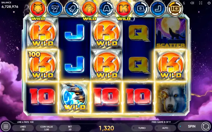 Cyber Wolf slot screenshot 9