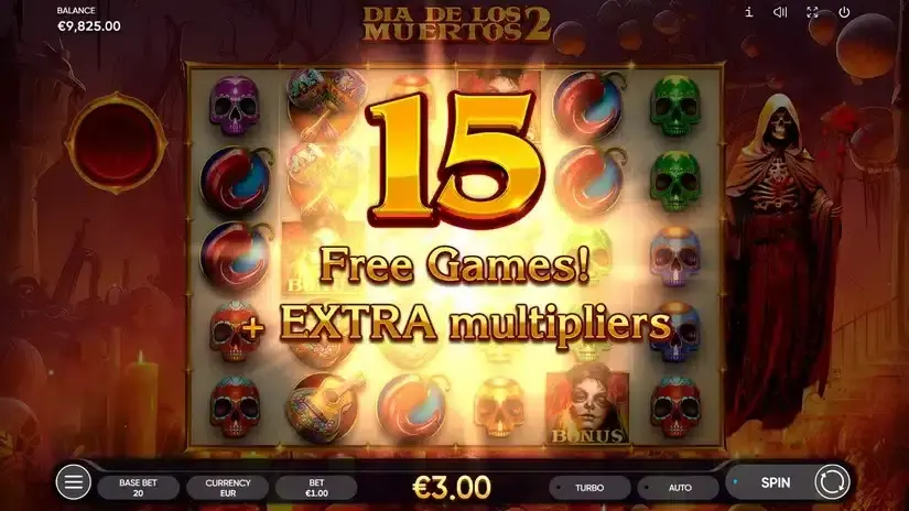 Dia de Los Muertos 2 slot screenshot 3