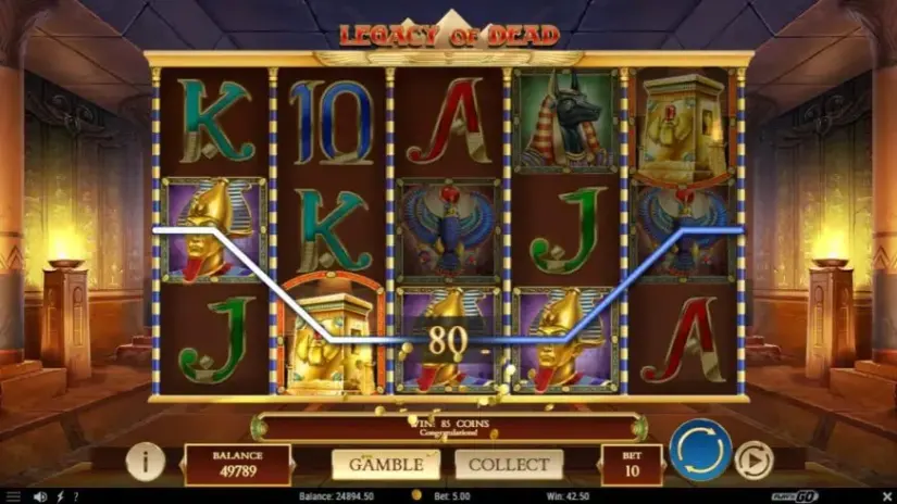 Legacy of Dead slot screenshot 2