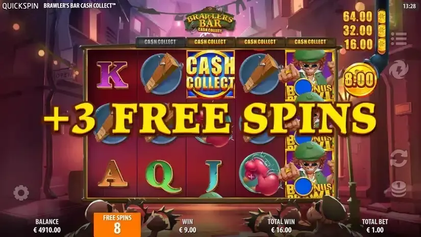 Brawlers Bar Cash Collect slot screenshot 4