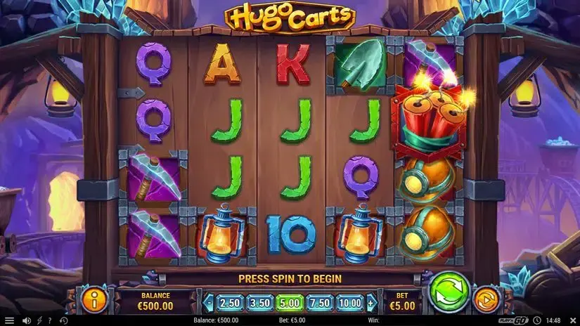 Hugo Carts slot screenshot 