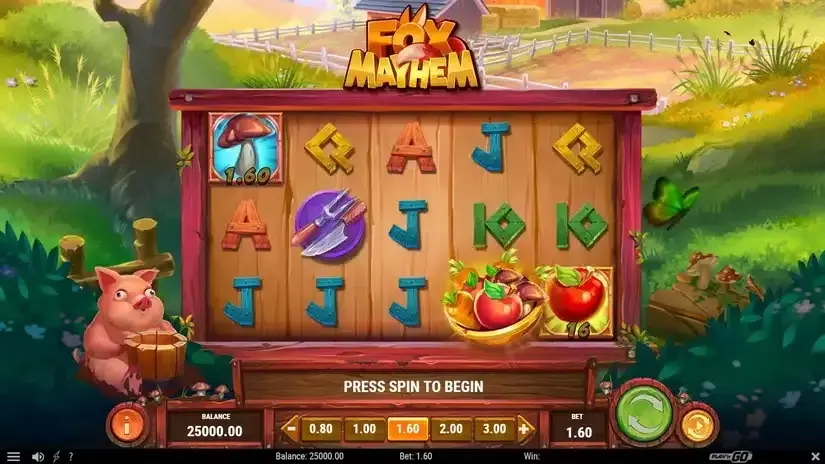 Fox Mayhem slot screenshot 