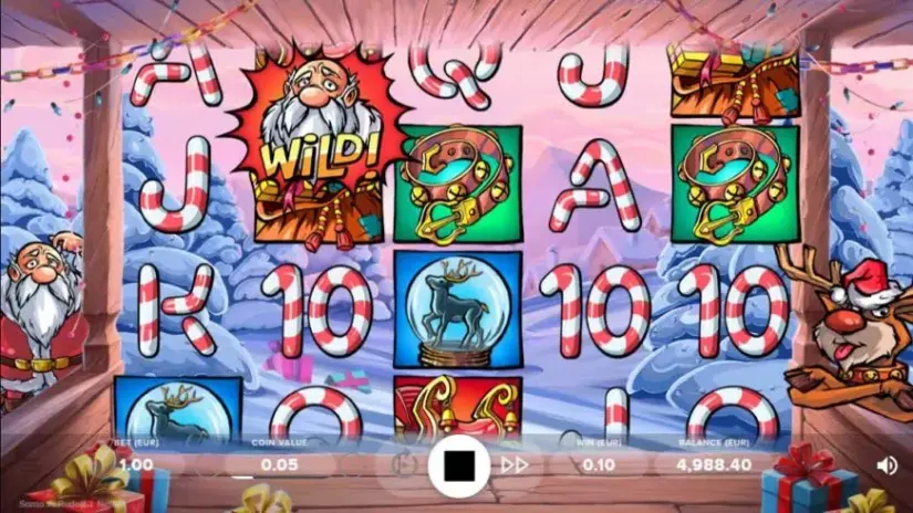 Santa vs Rudolf slot screenshot 2