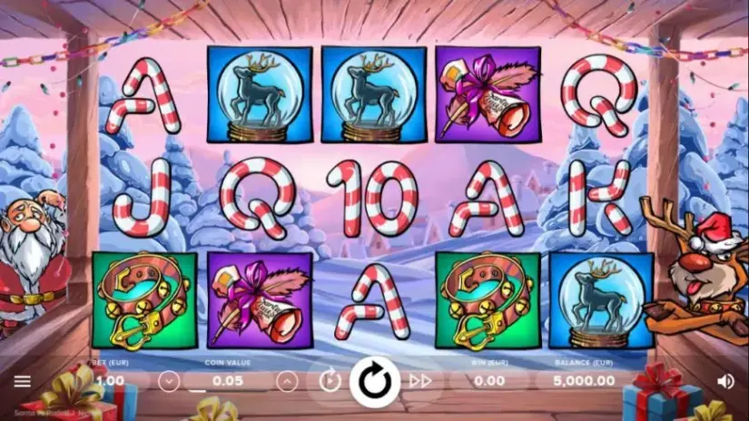 Santa vs Rudolf slot screenshot 