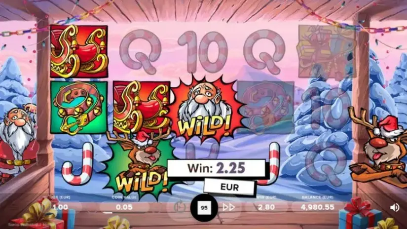 Santa vs Rudolf slot screenshot 4
