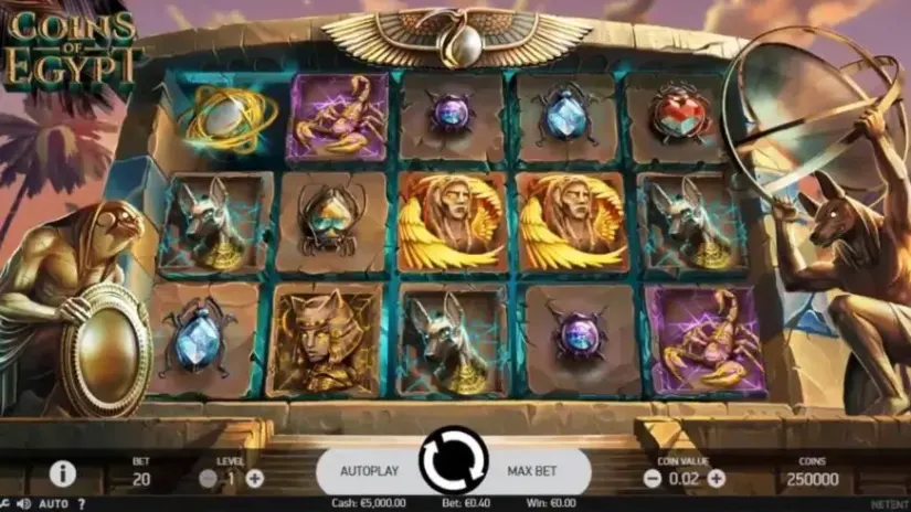 Coins of Egypt slot screenshot 