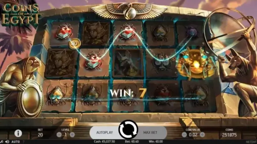 Coins of Egypt slot screenshot 2
