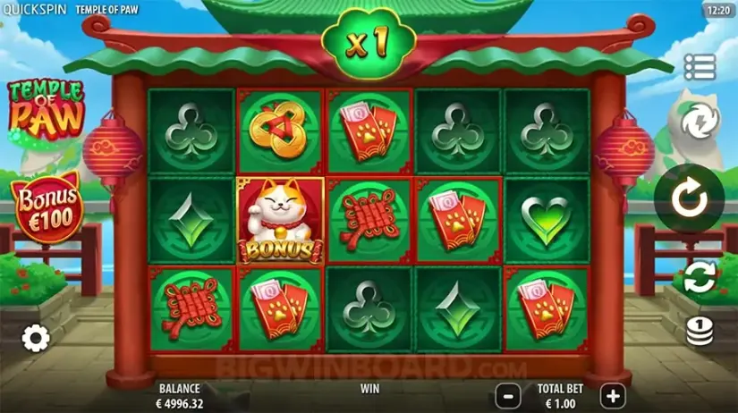 Temple of Paw slot screenshot 6