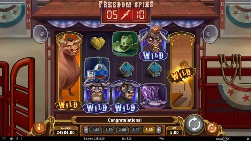 Bull in a Rodeo slot screenshot 9